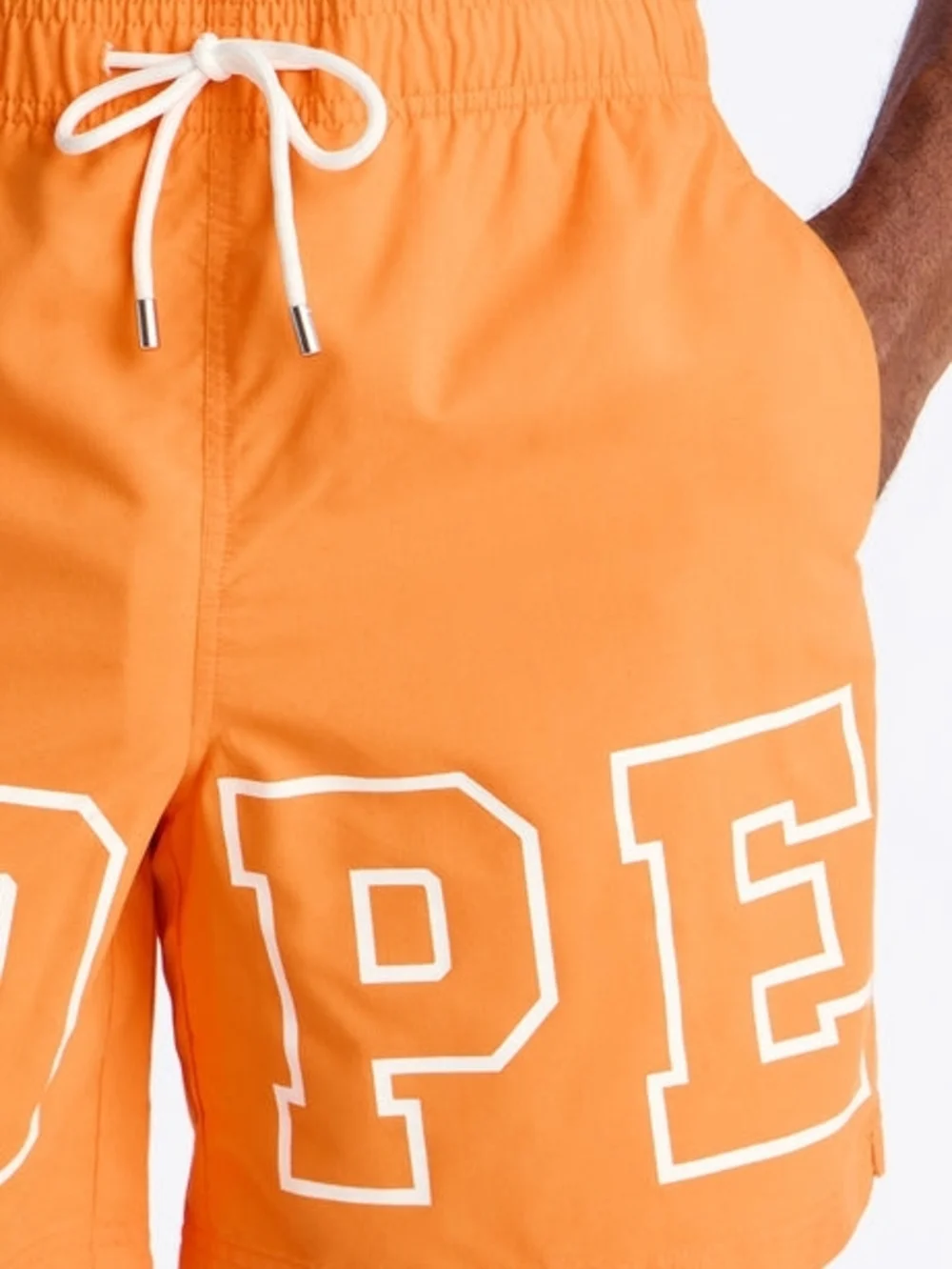'DOPE' Orange Men's Swim Trunks - L - Hypebeast Streetwear Athletic
